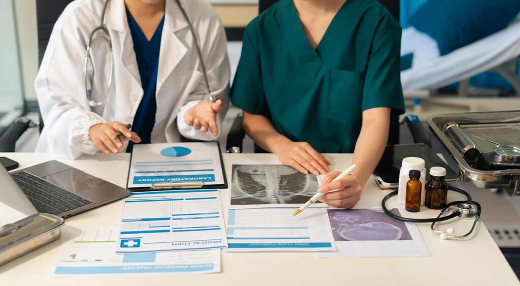 A medical team reviewing reports shows the detailed work behind appeals. When a claim is denied or a higher rating is needed, solid medical evidence can make a big difference.
